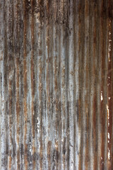 Corrugated roof sheets with rust and paint