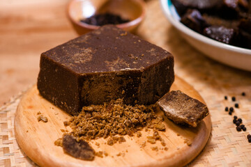 Rapadura, panela, piloncillo, organic sugar to make organic desserts, especially in Latin countries.