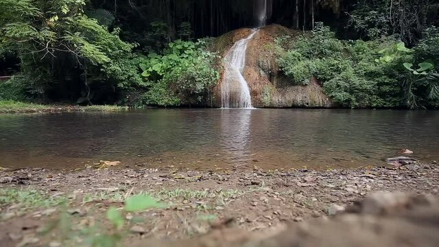 Waterfall in Namtok Samlan National Park. Beautiful nature at Saraburi province Thailand.