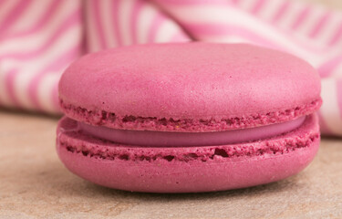 macaroon cake on a light background