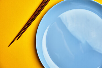 plate with chopsticks