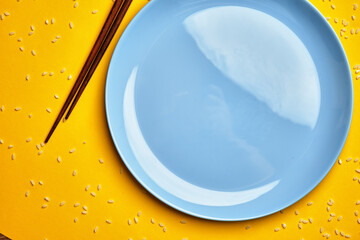 plate with chopsticks