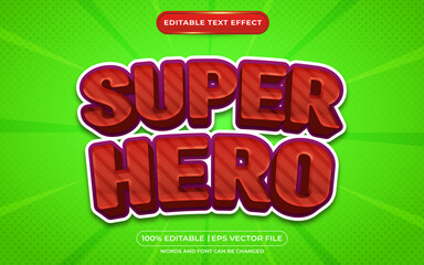 Super hero 3d editable text effect template style