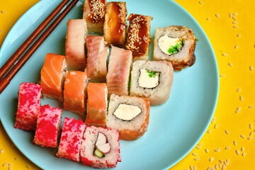 sushi on a plate