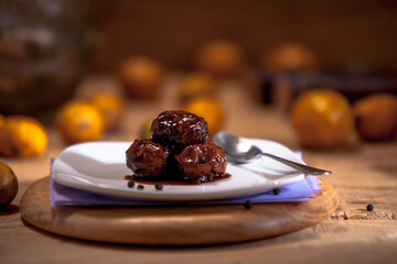 (Jocotes) a traditional festival dessert for All Saints Day in Guatemala City. 