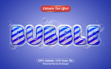 Bubble editable text effect liquid style