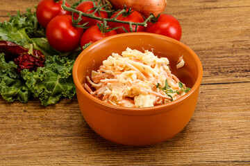 Vegetarian Cole slaw salad with cabbage