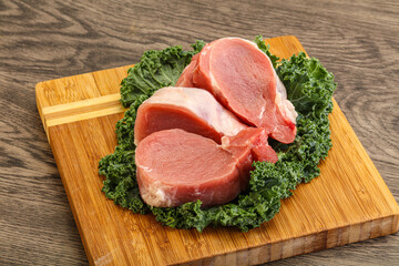 Fresh raw pork tenderloin for roast