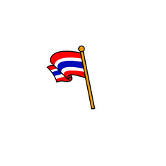 Thailand Flag Icon Vector Design