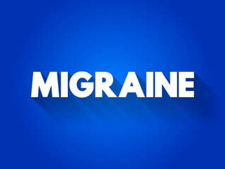 Migraine text quote, medical concept background