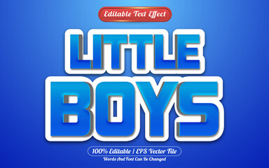 Little boys editable text effect style template