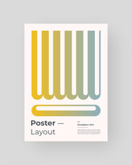 	
Abstract Placard, Poster, Flyer, Banner Design. Colorful illustration on vertical A4 format. Original geometric shapes composition. Decorative minimal backdrop.