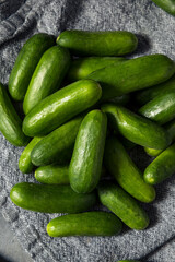 Raw Green Organic Mini Cucumbers
