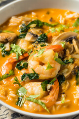 Homemade Spicy Coconut Shrimp Soup