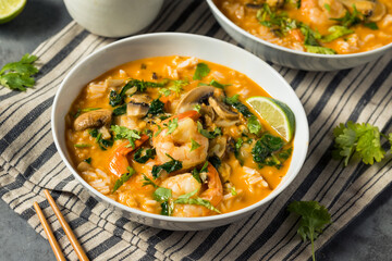 Homemade Spicy Coconut Shrimp Soup