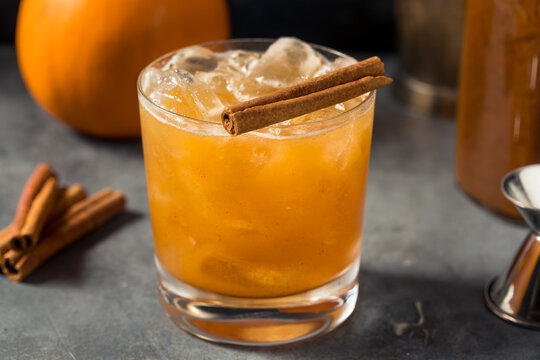 Boozy Refreshing Pumpkin Spice Bourbon Smash