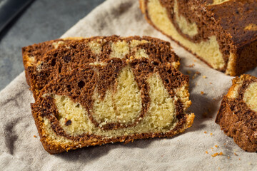 Homemade Sweet Marbled Cake Loaf