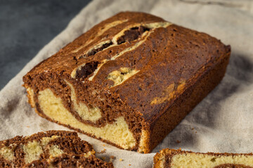 Homemade Sweet Marbled Cake Loaf