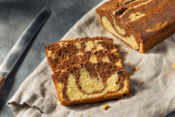 Homemade Sweet Marbled Cake Loaf