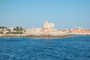 Fototapeta na wymiar Agios Nikolaos fortress on Rhodes island, Greece