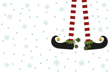 Leprechaun feet and snowflakes