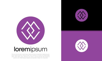Initials M W logo design. Initial Letter Logo.