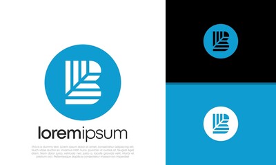 Initials B logo design. Initial Letter Logo. Innovative high tech logo template.
