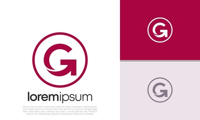 Initials G logo design. Initial Letter Logo.	
