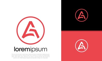 Initials AG. GA logo design. Initial Letter Logo. Innovative high tech logo template.