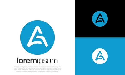 Initials A. G logo design. Initial Letter Logo. Innovative high tech logo template.