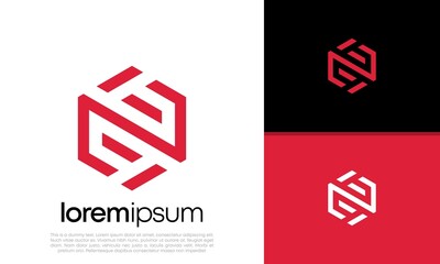 Innovative high tech logo template. Initial N. Technology Logo.	
