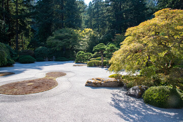 Japanese Garden Rocks Waterfall Pond Landscape