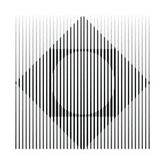 Rectangle Logo with lines.Square unusual icon Design .Black Vector stripes .Geometric shape.