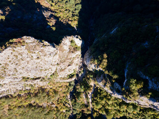 Aerial view of Erma River Gorge, Bulgaria