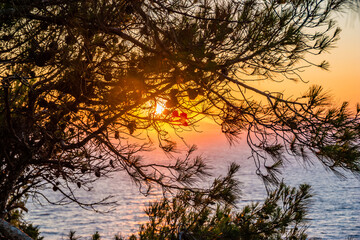 Sunset on the island of Rhodes, Greece