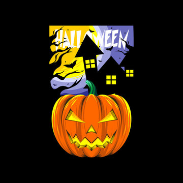 Pumpkin halloween day vector design