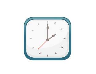 Modern mechanical alarm clock vector illustration on white background