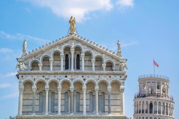 Naklejka premium Fragment of the Cathedral of the Assumption of the Virgin Mary in Pisa.