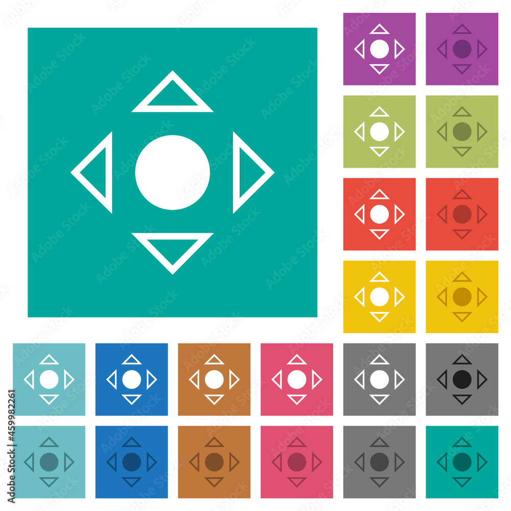 Poster scrolling tool alternate square flat multi colored icons