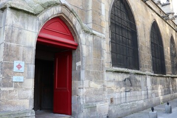 Fototapeta na wymiar L'église Saint Merry, de style gothique flamboyant, construite au 17eme siecle, ville de Paris, Ile de France, France