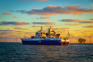 Offshore support vessel @ work