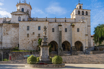 View of Santander Cathedral in Cantabria, Spain 