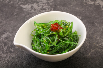 Asian traditional chukka salad in the bowl