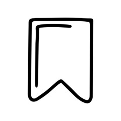 bookmark tag line vector doodle simple icon