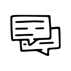 dialogue line vector doodle simple icon design