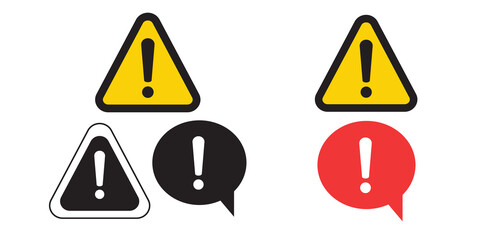 Warning icon. The attention icon. Danger symbol. Alert icon