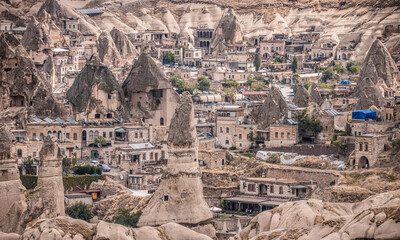 Göreme, Turkey: old city built among fairy chimney rocks