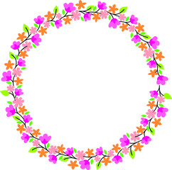Round floral wreath