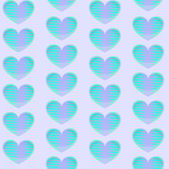 Vector seamless pattern. Pastel heart white background. Sweet wallpaper for a website , valentine concept.