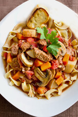 Sous Vide Beef Goulash with Vegetables